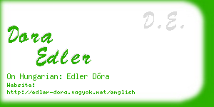 dora edler business card